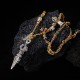 Tibetan Silver Dorje Vajra Lotus Strength Necklace