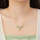 925 Silver Hetian Jade Fishtail Luck Necklace 925 Silver Hetian Jade Fishtail Luck Necklace