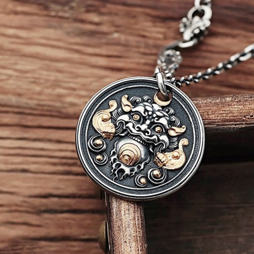 Tibetan Kirtimukha Amulet Necklace Tibetan Kirtimukha Amulet Necklace