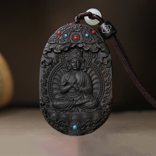 Zodiac Buddha Agarwood Peace Lotus Necklace Pendant Zodiac Buddha Agarwood Peace Lotus Necklace Pendant