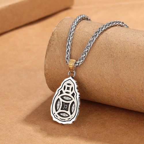 Tibet Dzi Bead Garuda Wealth Necklace