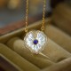 925 Silver Love Heart Tridacna Red Agate Necklace Set