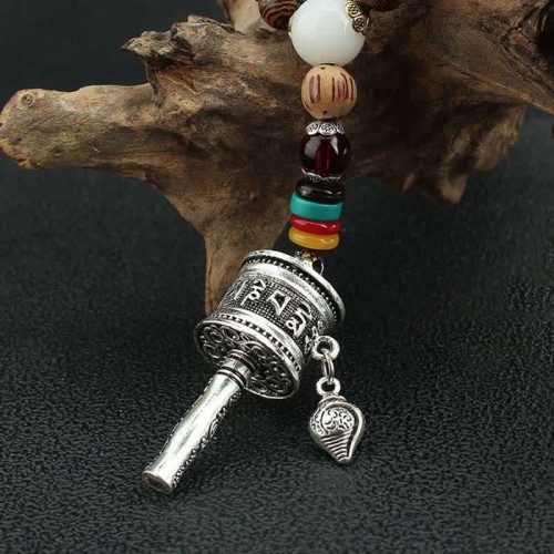 Tibetan Om Mani Padme Hum Prayer Wheel Necklace Tibetan Om Mani Padme Hum Prayer Wheel Necklace