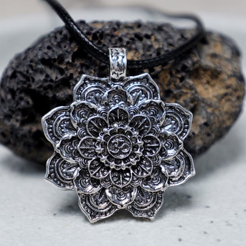 Tibetan Lotus Blessing Necklace