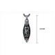 Tibetan Om Mani Padme Hum Nine-Eye Dzi Bead Necklace