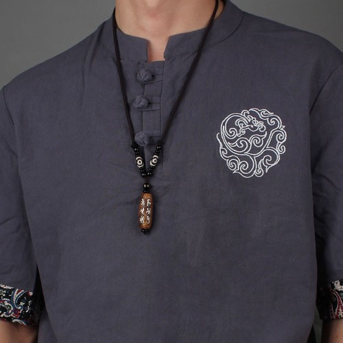 Tibet Om Mani Padme Hum Dzi Bead Wealth Necklace Tibet Om Mani Padme Hum Dzi Bead Wealth Necklace