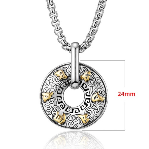 Tibetan Om Mani Padme Hum Peace Buckle Creativity Necklace