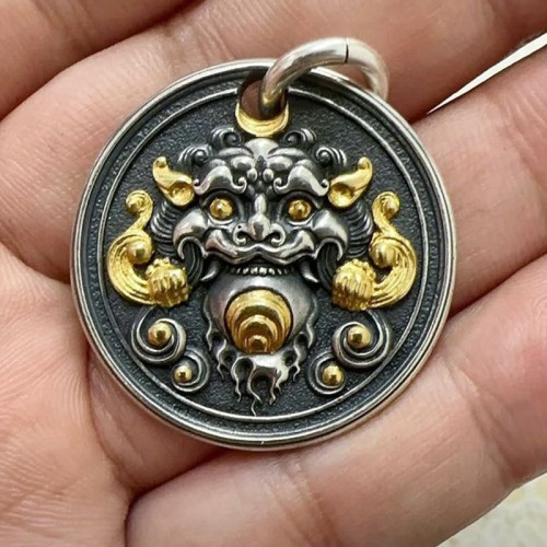 Tibetan Kirtimukha Amulet Necklace Tibetan Kirtimukha Amulet Necklace