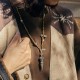Tibetan Silver Dorje Vajra Lotus Strength Necklace