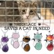 "Save A Cat" Cute Cat Protection Crystal Necklace