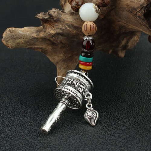 Tibetan Om Mani Padme Hum Prayer Wheel Necklace Tibetan Om Mani Padme Hum Prayer Wheel Necklace