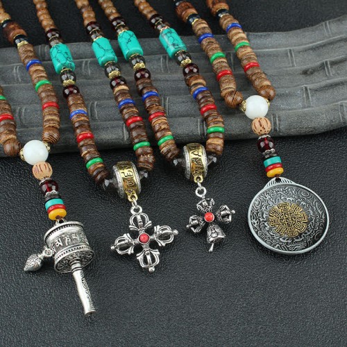 Tibetan Om Mani Padme Hum Prayer Wheel Necklace Tibetan Om Mani Padme Hum Prayer Wheel Necklace