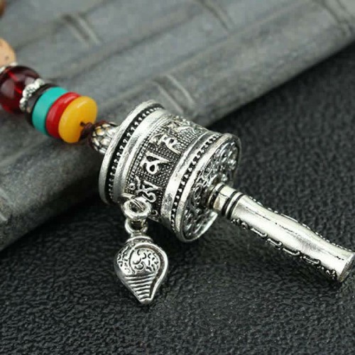 Tibetan Om Mani Padme Hum Prayer Wheel Necklace Tibetan Om Mani Padme Hum Prayer Wheel Necklace