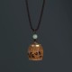 Tibet Green Sandalwood Om Mani Padme Hum Necklace