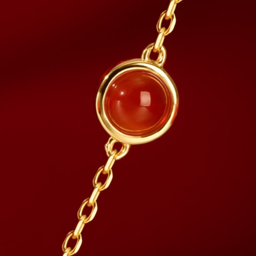 18K Gold Plated Hetian Jade Ruyi Cat Luck Set