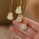 925 Silver Hetian Jade Laughing Buddha Necklace 925 Silver Hetian Jade Laughing Buddha Necklace