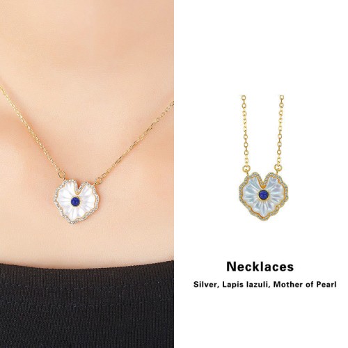 925 Silver Love Heart Tridacna Red Agate Necklace Set