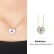 925 Silver Love Heart Tridacna Red Agate Necklace Set
