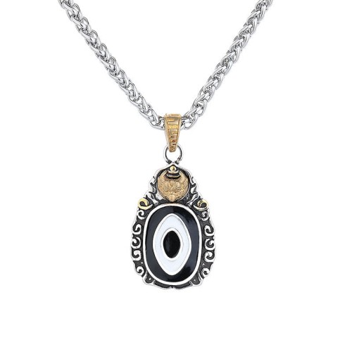 Tibet Dzi Bead Garuda Wealth Necklace