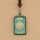Tibetan God of Wealth Tree Ebony Peace Pendant