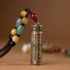 Tibetan Om Mani Padme Hum Agate Sutra Protection Necklace Tibetan Om Mani Padme Hum Agate Sutra Protection Necklace
