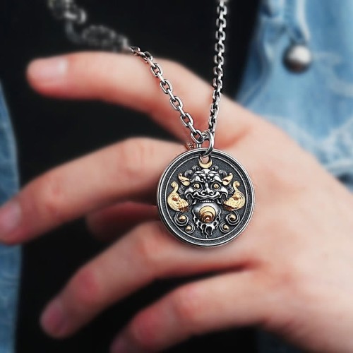 Tibetan Kirtimukha Amulet Necklace Tibetan Kirtimukha Amulet Necklace