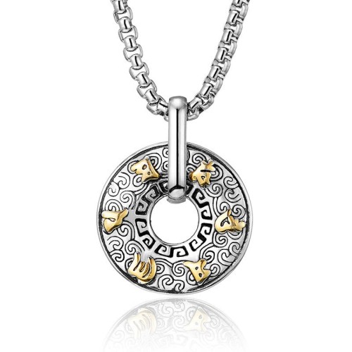 Tibetan Om Mani Padme Hum Peace Buckle Creativity Necklace