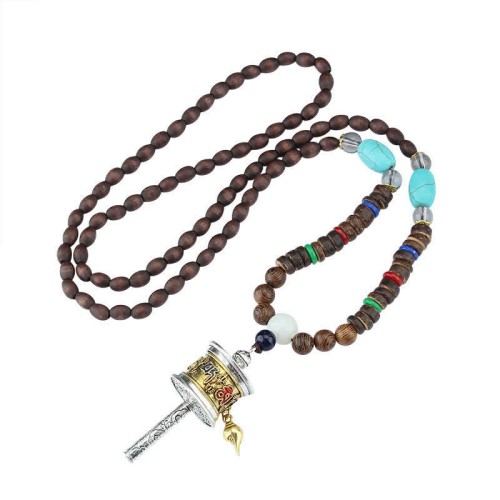 Tibetan Om Mani Padme Hum Prayer Wheel Necklace Tibetan Om Mani Padme Hum Prayer Wheel Necklace