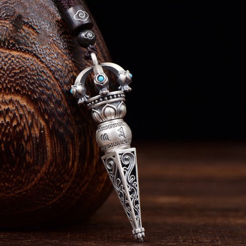 Tibetan Om Mani Padme Hum Wisdom Necklace