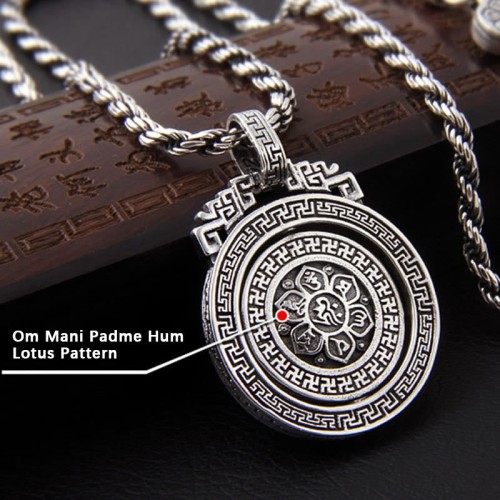 Tibetan Om Mani Padme Hum Dorje Vajra Necklace Tibetan Om Mani Padme Hum Dorje Vajra Necklace