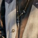 Tibetan Silver Dorje Vajra Lotus Strength Necklace