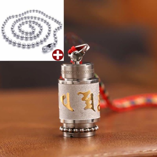 Tibetan Om Mani Padme Hum Wisdom Amulet Necklace Tibetan Om Mani Padme Hum Wisdom Amulet Necklace