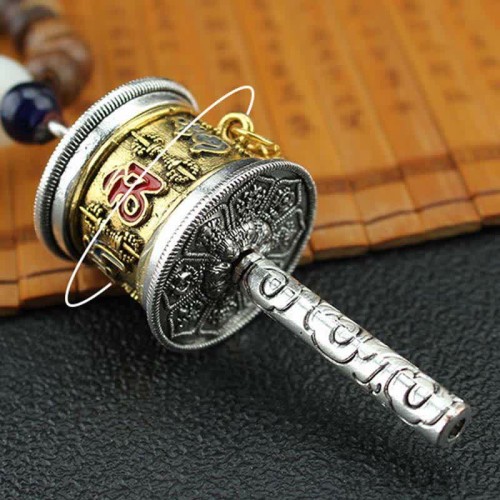 Tibetan Om Mani Padme Hum Prayer Wheel Necklace Tibetan Om Mani Padme Hum Prayer Wheel Necklace