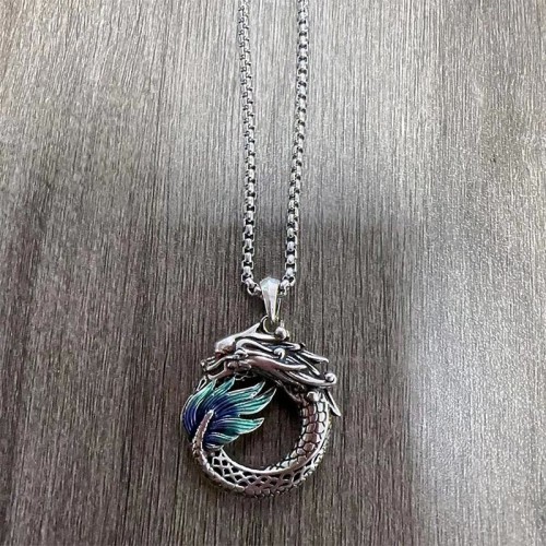 Tibetan Copper Dragon Strength Necklace Pendant Tibetan Copper Dragon Strength Necklace Pendant