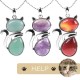 "Save A Cat" Cute Cat Protection Crystal Necklace