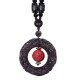 Feng Shui Rainbow Obsidian PiXiu Healing Necklace