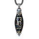 Tibetan Om Mani Padme Hum Nine-Eye Dzi Bead Necklace