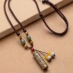 Tibetan Om Mani Padme Hum Agate Sutra Protection Necklace Tibetan Om Mani Padme Hum Agate Sutra Protection Necklace