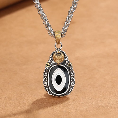 Tibet Dzi Bead Garuda Wealth Necklace