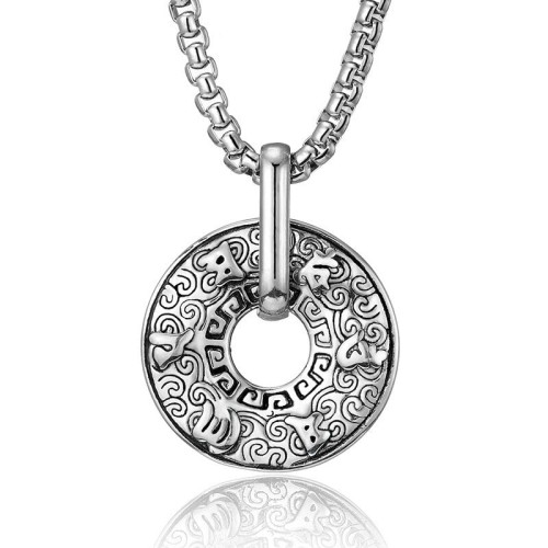 Tibetan Om Mani Padme Hum Peace Buckle Creativity Necklace