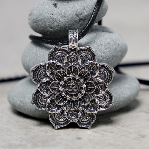 Tibetan Lotus Blessing Necklace
