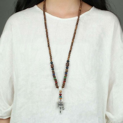 Tibetan Om Mani Padme Hum Prayer Wheel Necklace Tibetan Om Mani Padme Hum Prayer Wheel Necklace