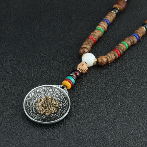 Tibetan Om Mani Padme Hum Prayer Wheel Necklace Tibetan Om Mani Padme Hum Prayer Wheel Necklace