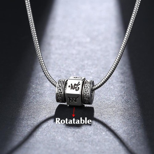 Tibetan Om Mani Padme Hum Rotatable Necklace Tibetan Om Mani Padme Hum Rotatable Necklace