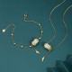 925 Silver Hetian White Jade Bamboo Leaf Necklace