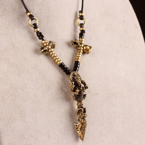 Tibetan Ganesh Elephant God of Wealth Vajra Pendant Tibetan Ganesh Elephant God of Wealth Vajra Pendant