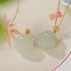 925 Silver Hetian White Jade Cat Paw Luck Necklace 925 Silver Hetian White Jade Cat Paw Luck Necklace