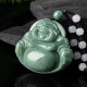 Laughing Buddha Cyan Jade Harmony Necklace Pendant