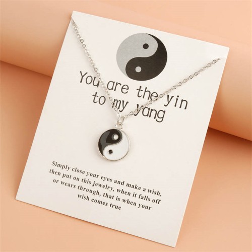 Yin Yang Harmony Balance Necklace Pendant (2pcs)