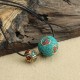 Tibetan Turquoise Double Bead Protection Necklace Tibetan Turquoise Double Bead Protection Necklace